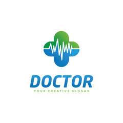 Health Logo, Doctor Logo, Medical And Pulse Logo Vector