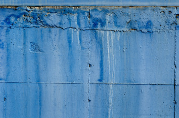 blue concrete wall