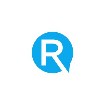 R letter logo vector icon template