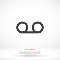 Play the film vector icon , lorem ipsum Flat design