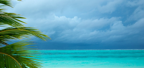 blue sea and beautiful sky. sea beach