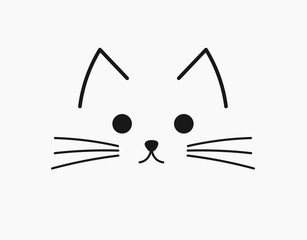 Symbolic cute cat face. © Studio Barcelona