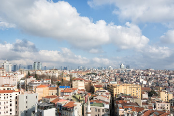 View over the city of Istanbul from above