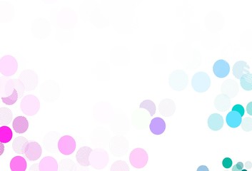 Fototapeta na wymiar Light Purple, Pink vector pattern with spheres.