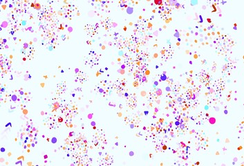 Light Blue, Yellow vector texture with abstract forms.