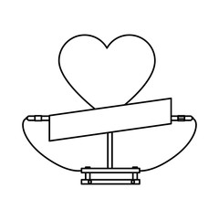 cute heart love isolated icon