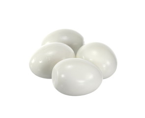 boiled eggs isolated on white background cutout