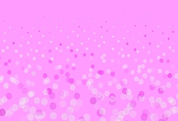 Light Pink vector pattern with spheres.