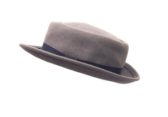 bowler hat isolated on a white background.