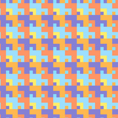 Seamless orange violet cross gentle pattern vector