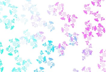 Light Pink, Blue vector background with abstract shapes.