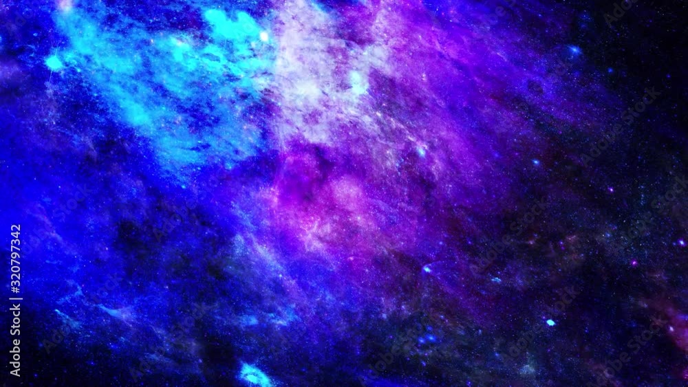 Wall mural animation view to travelling across the universe in moving