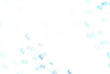 Light BLUE vector layout with discount of 30, 50, 90%.