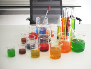 chemical or medicine or  vaccine in Biochemical Lab or medical laboratories or chemistry laboratory. The concept of anti-coronavirus research .