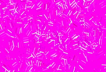 Light Pink vector texture with colored lines, dots.