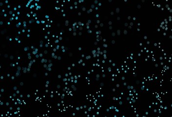 Dark BLUE vector background with xmas snowflakes.