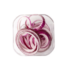 Sliced Red Onion or Purple Onion Rings Isolated