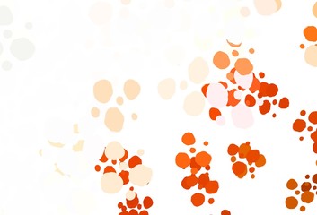 Light Red vector background with spots.