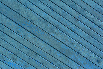 Old blue wooden surface. Wooden background for design.