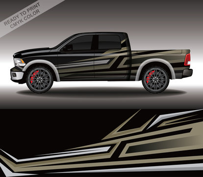 Car wrap decal design vector, custom livery race rally car vehicle sticker and tinting.