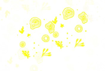 Light Green, Yellow vector pattern with random forms.