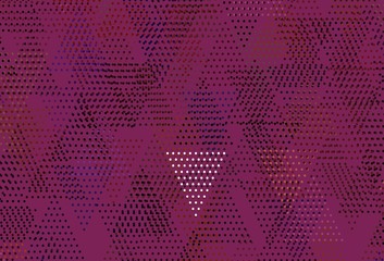 Light Pink, Red vector background with triangles, circles.