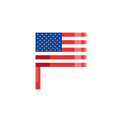Isolated usa flag vector design