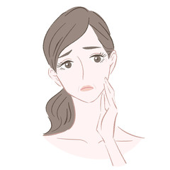 シワに悩む女性