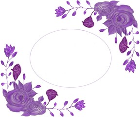 Illustration of elegant purple floral background design