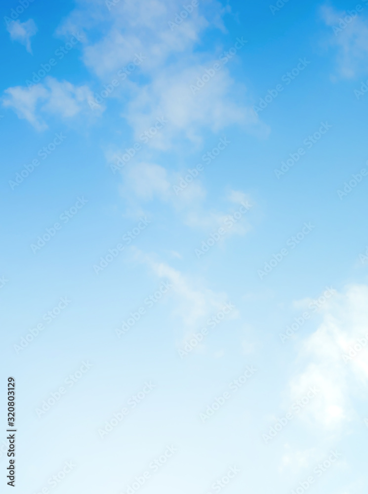 Wall mural blue sky with beautiful natural white clouds