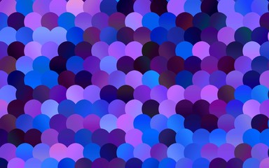 Dark Pink, Blue vector abstract pattern with circles. Geometry template for your business design. Background with colored spheres.