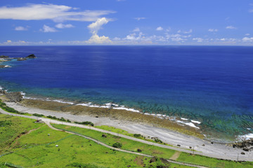 Side shot of the coast in Lanyu island