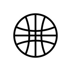 Basketball ball outline icon isolated. Symbol, logo illustration for mobile concept and web design.