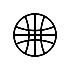 Basketball ball outline icon isolated. Symbol, logo illustration for mobile concept and web design.