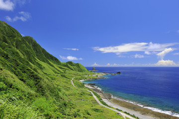 Side shot of the coast in Lanyu island