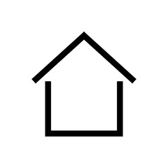 Home outline icon isolated. Symbol, logo illustration for mobile concept and web design.