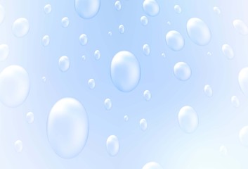 Light BLUE vector template with circles. Blurred bubbles on abstract background with colorful gradient. The pattern can be used for ads, leaflets of liquid.