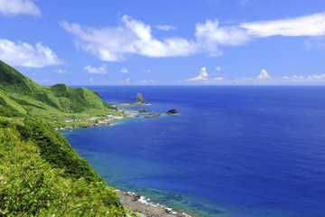Side shot of the coast in Lanyu island