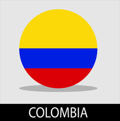 symbol of the flag of a colombian country with a white background