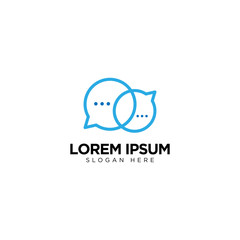 Obraz premium Letter O Chat Logo Template Vector Design Message Icon