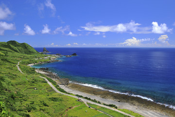Side shot of the coast in Lanyu island