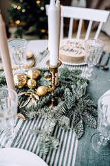 Christmas or New Year party table