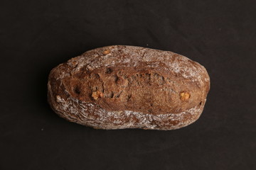 artisanal brown bread with nut pieces