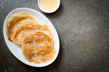 roti with sweetened condensed milk (dessert)