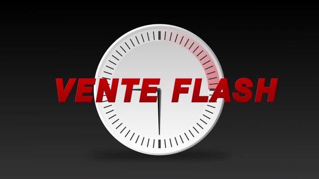 vente flash et chronom&egrave;tre animation