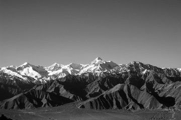 Black and White picture of Leh-Ladakh mountain ;