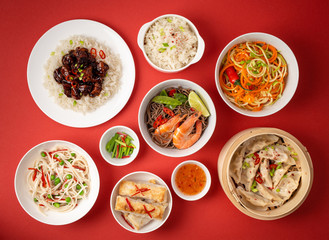 Assorted Chinese dishes