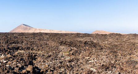 Volcanic scenery of Lanzarote Island. Canary, Spain