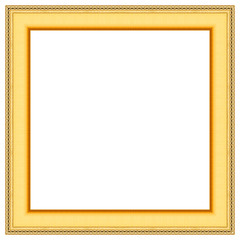 Obraz premium Gold picture frame isolated on white background