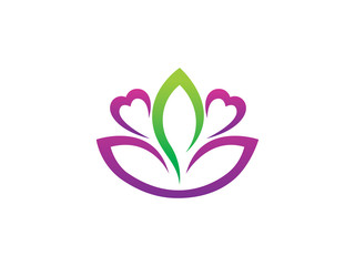 Lotus logo template design, emblem, symbol or icon